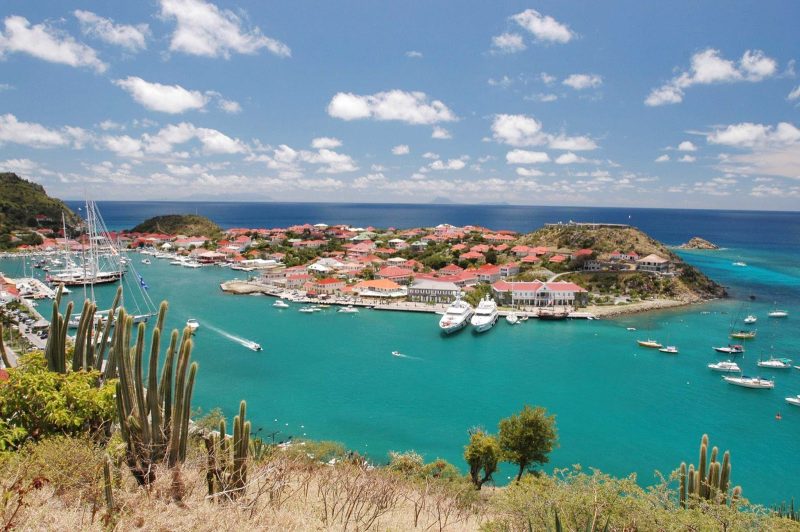 The harbor of Gustavia, capital of St. Barts.