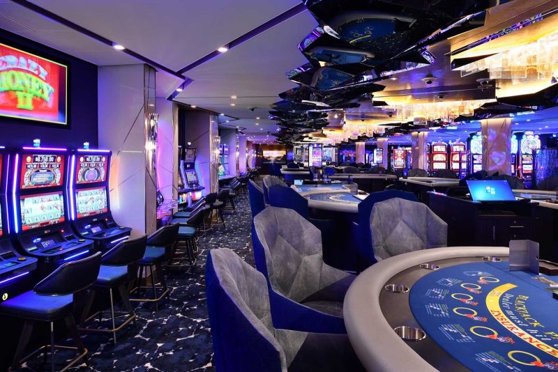 Try your hand at the slots, blackjack or other games of chance at Celebrity Apex’s casino.
