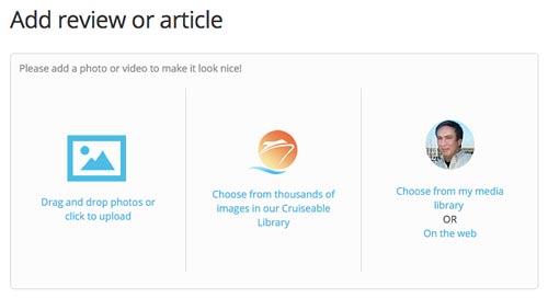 The easy-to-use form to add a review or article.