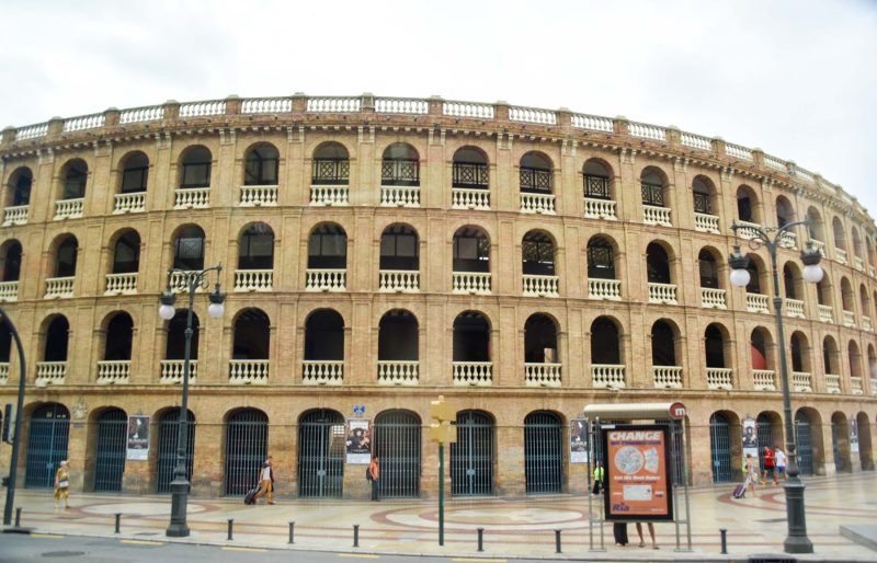 A bullfighting ring that is now used for concerts and events in Valencia, Spain. Bullfighting has been banned in most of Spain.