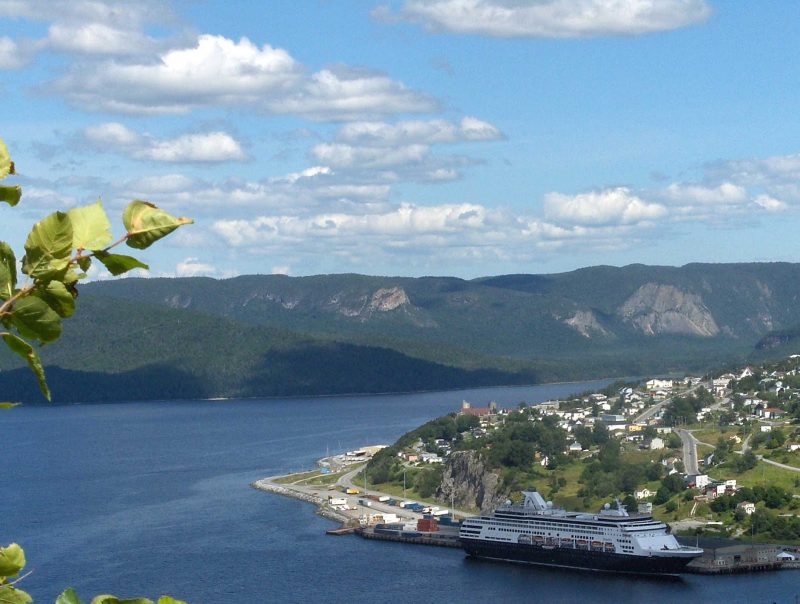 Holland America's Maasdam calling on old-timey Corner Brook, Newfoundland.