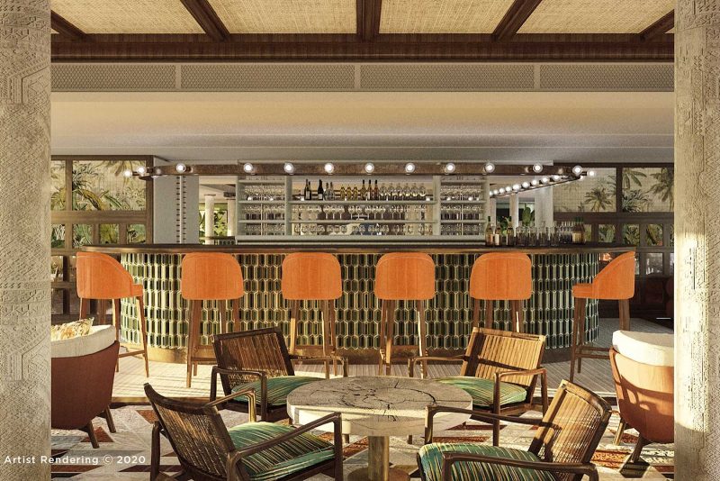  A look at the main lounge and bar aboard AmaDahlia (digital rendering). 