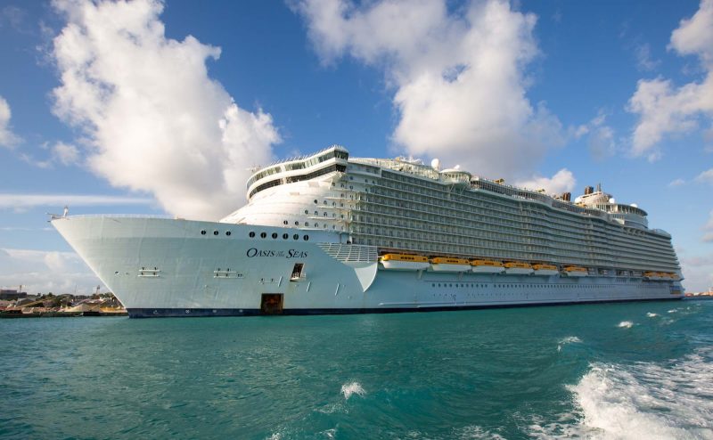 Oasis of the Seas docked in Nassau, the Bahamas. 