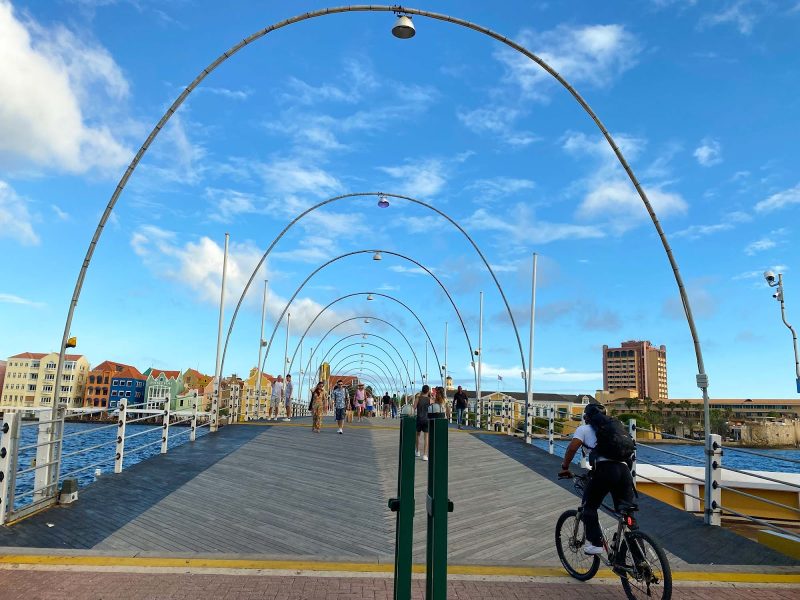 The storied Pontoon Bridge in Willemstad, Curacao.