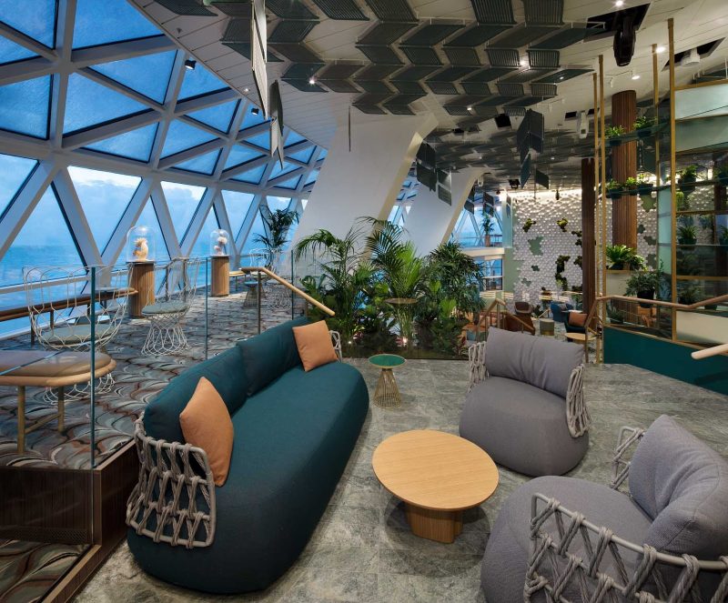 The Eden Cafe on Celebrity Edge is a great spot for grabbing a free breakfast or lunch. 