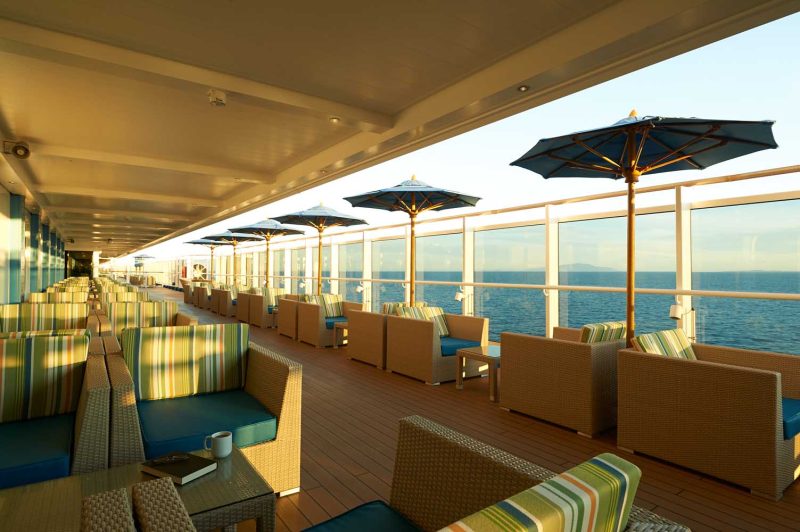 Head to the Lanai on Carnival Panorama for a quiet exercise option or for casual dining.
