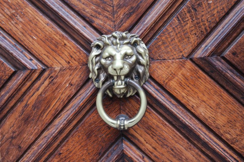 A vintage door knocker in Kotor's Stari Grad, or Old Town.
