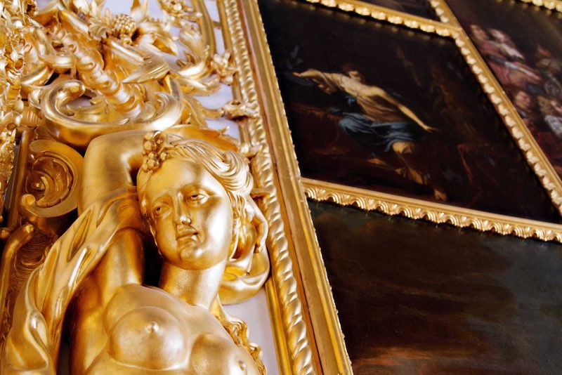 Catherine Palace,  near St. Petersburg, was the summer residence of Russian czars.
