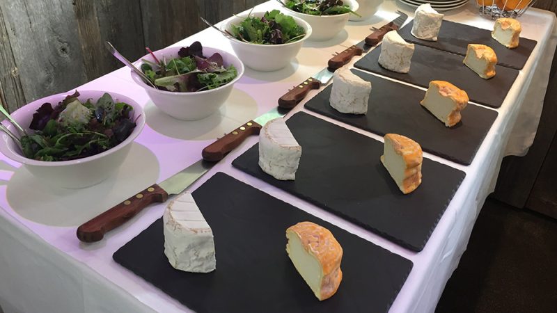 Onboard tasting of cow’s milk cheese from the Burgundy and Champagne regions.