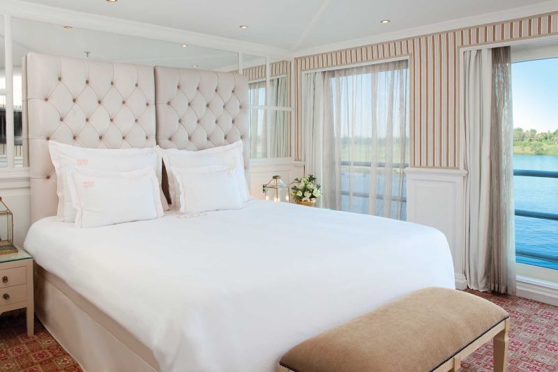 Wake up to expansive vistas of the Egyptian Nile from the comfort and privacy of your suite aboard Uniworld's River Tosca.