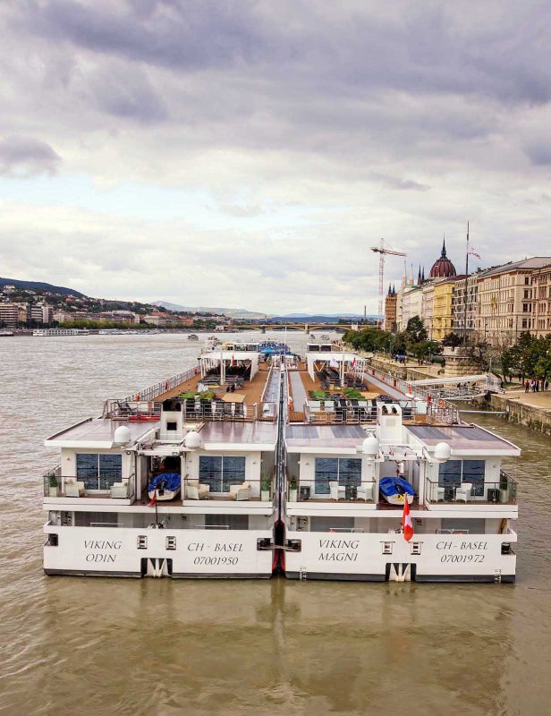 Viking Odin and Viking Magni in Budapest, Hungary.