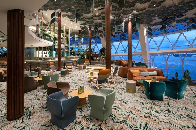 The Eden Cafe on Celebrity Edge is a great spot for grabbing a free breakfast or lunch. 